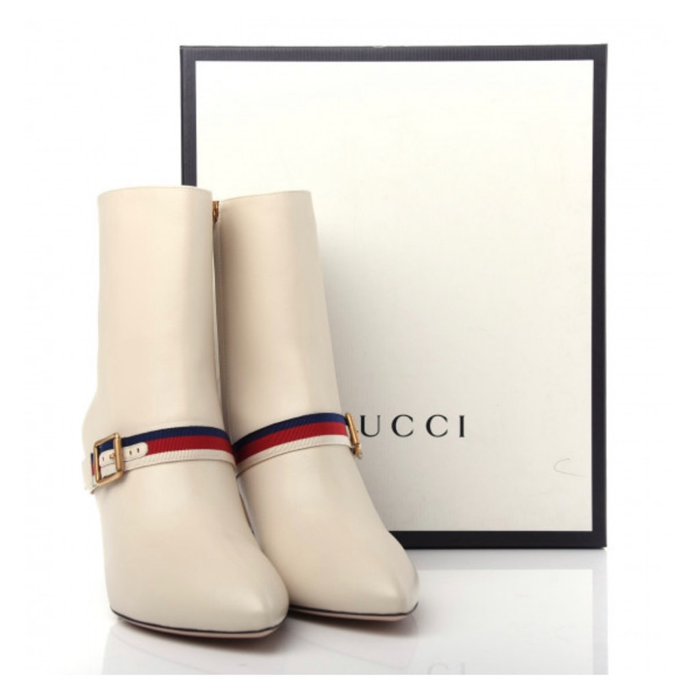Nappa Sylvie Ankle Boots-Mystic White